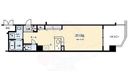 エステムコート京都駅前KOTO ワンルームの間取図画像