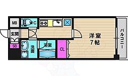 アスヴェル京都外大前 1Kの間取図画像