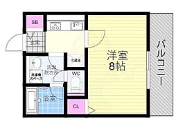 シルバニア京都山ノ内 1Kの間取図画像