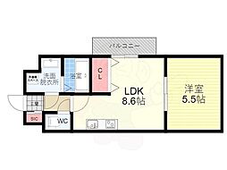 エスペランストリイ 1LDKの間取図画像