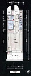プレサンス京都駅前千都 1Kの間取図画像