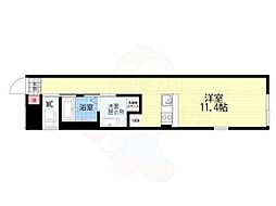 京都市東山区山崎町マンション ワンルームの間取図画像