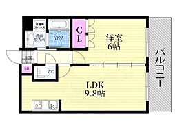 音羽ハイツ 1LDKの間取図画像