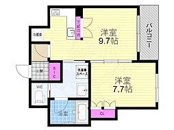 リーガル京都堀川五条通り2 1LDKの間取図画像