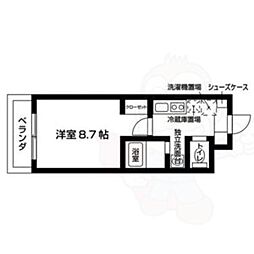 シルクピア五匠 1Kの間取図画像