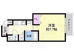サムティ京都駅前 1Kの間取図画像