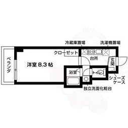 ファミーユフジ 1Kの間取図画像