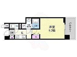 ベラジオ西大路五条 1Kの間取図画像