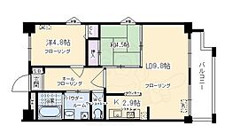 パインフィールド七条 2LDKの間取図画像