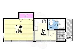 イマムラ・コーポ 1DKの間取図画像