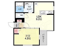 PRIMARY京都南 1LDKの間取図画像