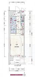 プレサンスTHEKYOTO流雅 1Kの間取図画像
