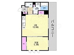 The Residence 御車道 1LDKの間取図画像