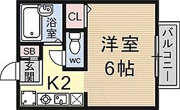 エメラルドグリーン 2階