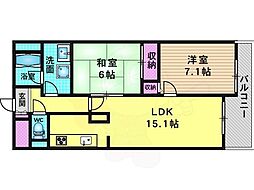 パインフィールド吉祥院 2LDKの間取図画像