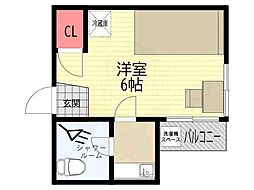 ハイツサンポー ワンルームの間取図画像