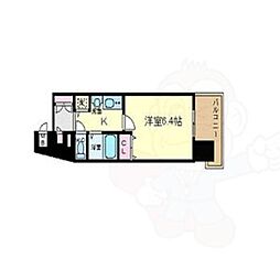 プレサンス京都駅前千都 1Kの間取図画像