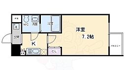 プレサンスNEO京都烏丸 ワンルームの間取図画像