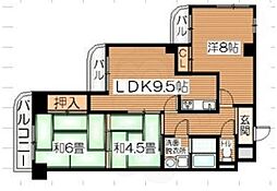 メゾンドリッツ 3LDKの間取図画像