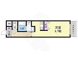 サクセスコート 1Kの間取図画像
