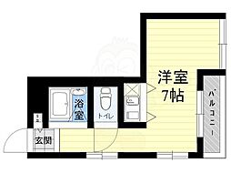 クリーンリビング・四条大宮 1Kの間取図画像