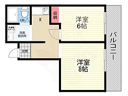 コーポ池端 2DKの間取図画像