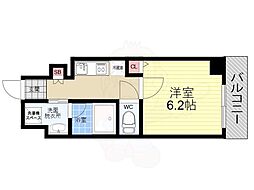 アスヴェル京都西七条 1Kの間取図画像