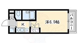 プレサンス京都烏丸御池 1Kの間取図画像