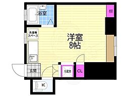 東山ハイツ ワンルームの間取図画像