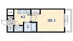 KDXレジデンス西大路 1Kの間取図画像