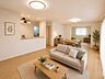 リビング/ダイニング：同社施工例　リビング家具配置イメージ