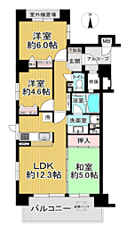 エスリード北田辺第3 3LDKの間取図画像