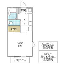 メゾンド・ジュネス 201号室 ｜ 茨城県つくば市春日（賃貸アパート1K・2階・26.41㎡） その2