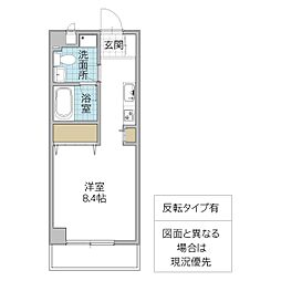 エミネンス洞峰 ワンルームの間取図画像