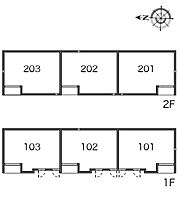 レオネクストかぐや 203号室 ｜ 大阪府藤井寺市大井2丁目（賃貸アパート1K・2階・32.11㎡） その3