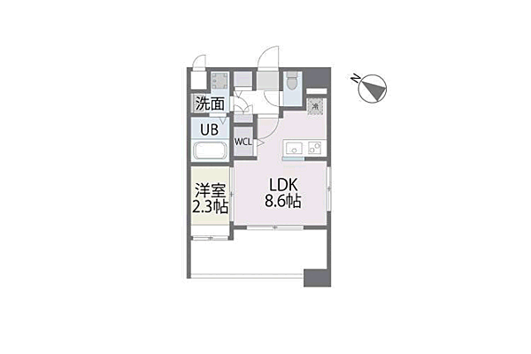 アルティザ博多南リバーフロント 803｜福岡県福岡市博多区竹下１丁目(賃貸マンション1LDK・8階・26.95㎡)の写真 その2