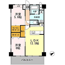 SKスプリングスガーデン 2LDKの間取図画像
