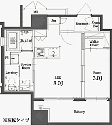 エンクレスト博多THETIME 1LDKの間取図画像