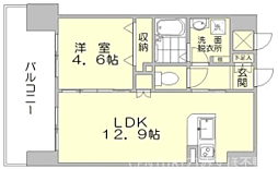 shostyleHAKATA 1LDKの間取図画像