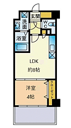 TAISHOKANLaBalconata 1LDKの間取図画像