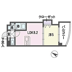 アヴァンセ那の川 1LDKの間取図画像