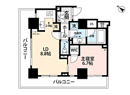 グランアルト天神タワー 1LDKの間取図画像