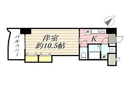 ロイヤル博多駅前 1Kの間取図画像
