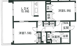 ラヴィーヌ 2LDKの間取図画像