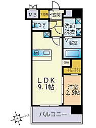 T.T城西 1LDKの間取図画像