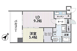 S-FORT筑紫通り 1LDKの間取図画像