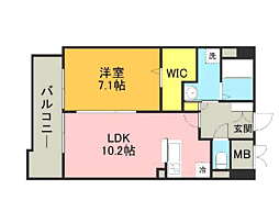 キルンズ高取 1LDKの間取図画像
