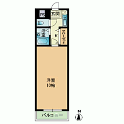 アイレックス南天神 1Kの間取図画像