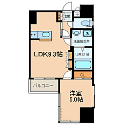 メゾンドばんらい博多 1LDKの間取図画像