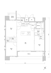 エンクレスト博多EXCEED 3LDKの間取図画像